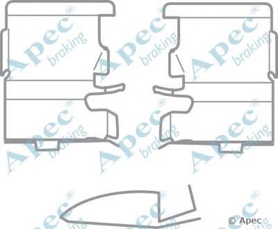 APEC BRAKING kit1155 -  Комплектующие, тормозные колодки